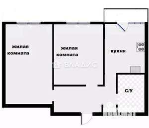2-к квартира, вторичка, 50м2, 6/8 этаж