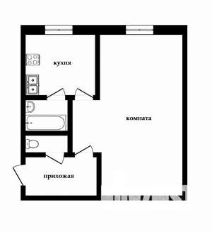 1-к квартира, вторичка, 33м2, 5/9 этаж