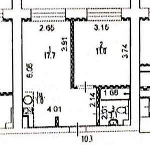 2-к квартира, вторичка, 34м2, 1/5 этаж
