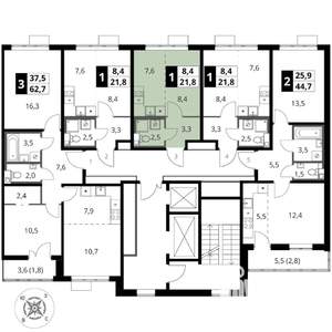 Студия квартира, вторичка, 22м2, 7/16 этаж