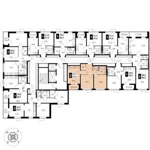 2-к квартира, вторичка, 51м2, 4/17 этаж