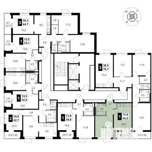 1-к квартира, вторичка, 35м2, 4/17 этаж