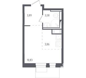 Студия квартира, вторичка, 22м2, 5/12 этаж