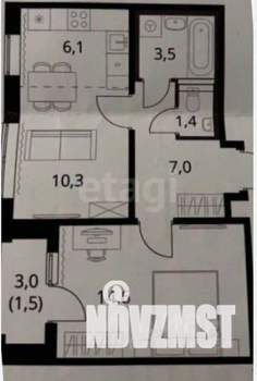 2-к квартира, вторичка, 45м2, 16/16 этаж