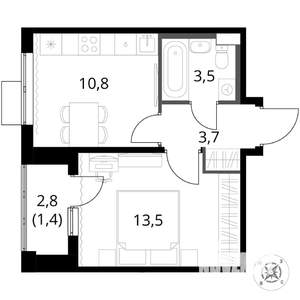 1-к квартира, вторичка, 33м2, 11/17 этаж