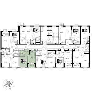 1-к квартира, вторичка, 34м2, 9/17 этаж