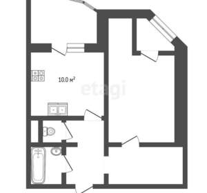 1-к квартира, вторичка, 42м2, 16/25 этаж