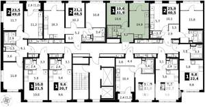 1-к квартира, вторичка, 32м2, 2/17 этаж
