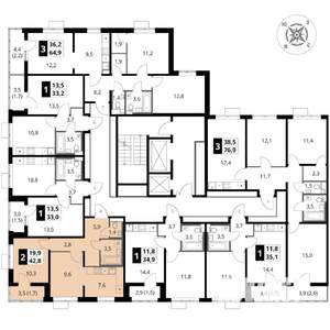 2-к квартира, вторичка, 43м2, 16/17 этаж