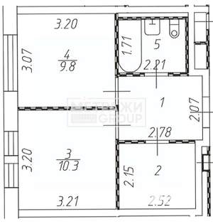 1-к квартира, вторичка, 35м2, 8/17 этаж