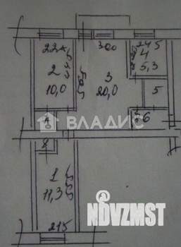 3-к квартира, вторичка, 55м2, 5/5 этаж